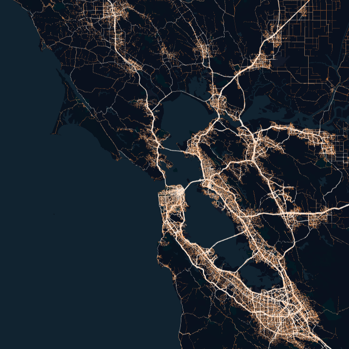 vehicle flow pattern for bay area